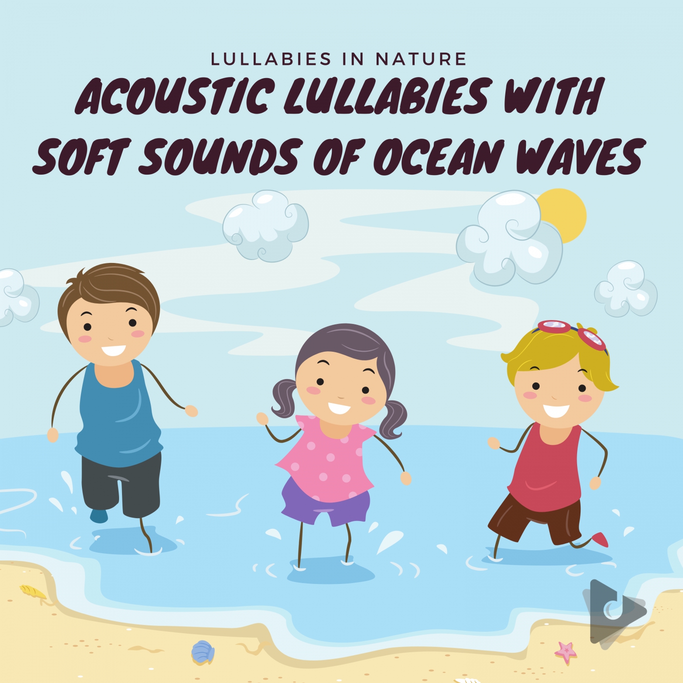 Acoustic Lullabies with Soft Sounds of Ocean Waves