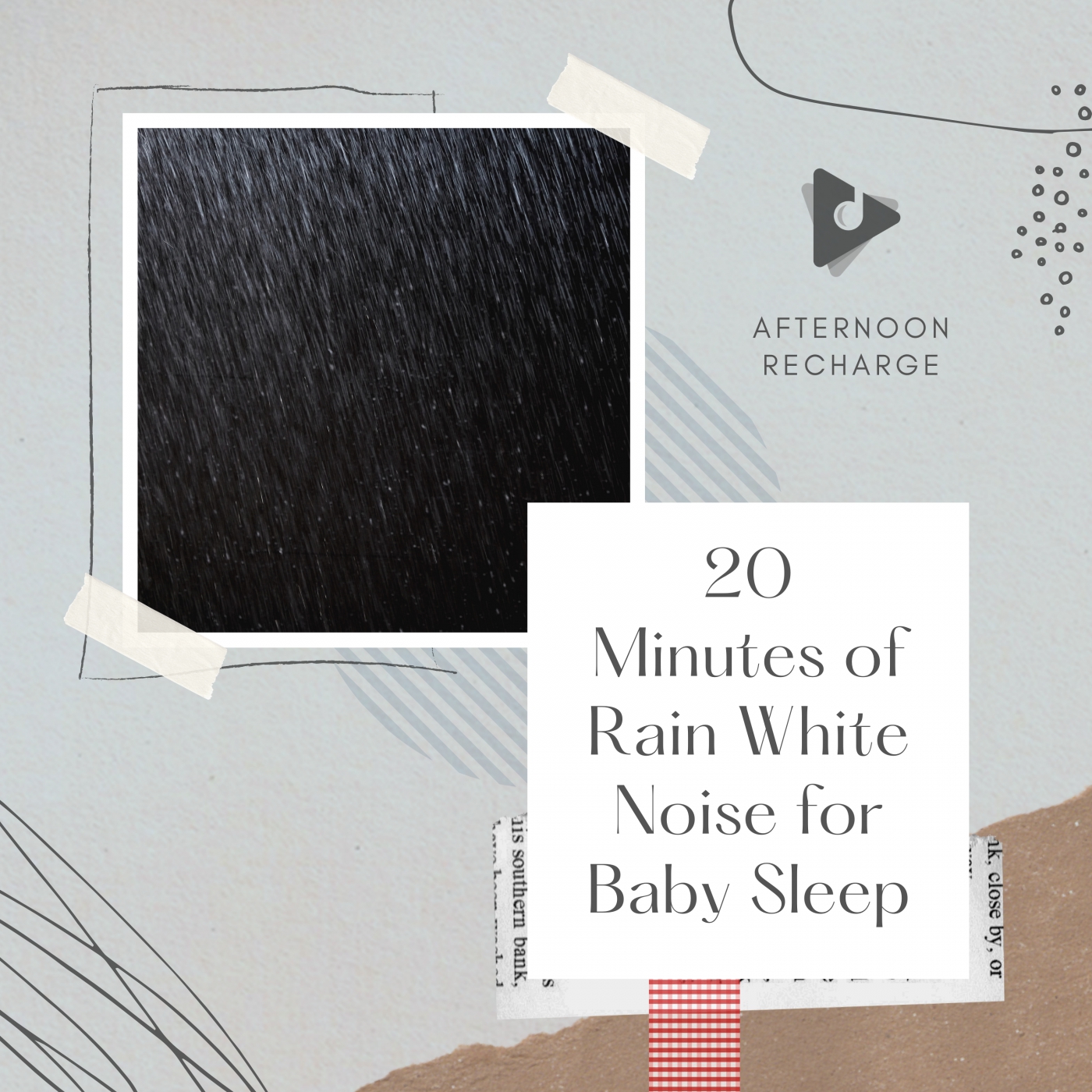 20 Minutes of Rain White Noise for Baby Sleep