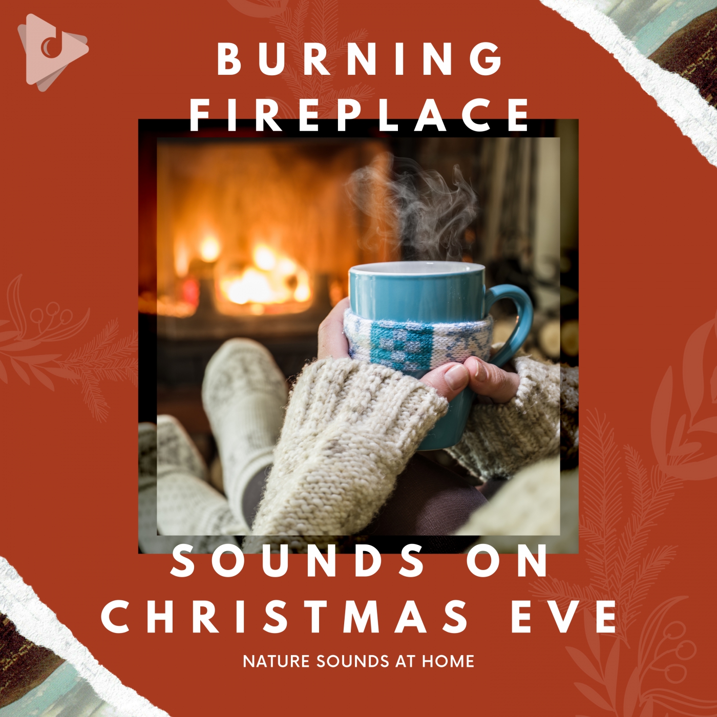 Burning Fireplace Sounds on Christmas Eve